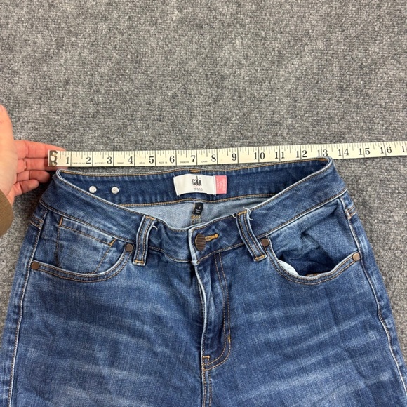 CABI Women’s Denim Cropped High Straight Raw Hem Jeans size: 4 - Picture 4 of 8